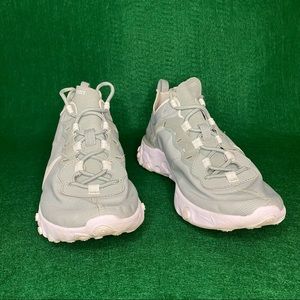Nike Women's React Element 55 Gray Lace Up Running Shoes Sneakers Size 8.5